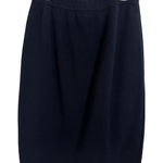 American Vintage Vtg 90’s Navy Blue Acrylic Knee Length Pencil Skirt Size Small Pull On Academia Photo 0