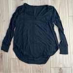 Club Monaco  Black V-Neck Long Sleeve T-Shirt Photo 0