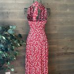 Gorgeous halter style floral pocket dress Red Photo 3