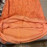 Cato Women’s SZ 8 Orange Lined Skirt With Fringe Trimmed Hem Photo 6