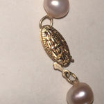 Elegant 14kt Gold Clasp Genuine Pale Pink Pearl Necklace Photo 5