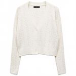 Mango Knit Sequin Tank & Cardigan Sweater Set Billy NWT Ecru Cream XL Photo 8