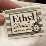Ethyl NWT White size 2 denim dress pant denim Photo 6