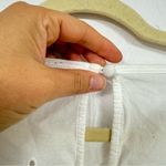 J.Crew  White Eyelet Blouse Womens M Short Sleeve Babydoll Tee Shirt Romantic Photo 9