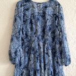 Joie  Parisian Paisley Long Sleeve Tiered Midi Maxi Dress Blue Floral NWT XXL Photo 9