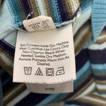 Eddie Bauer Striped V Neck Blue Olive Green Sweater Size M Photo 11