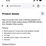 Michael Kors  Fallon Gladiator Sandals. Some visible wear as shown in pictures. Photo 1