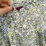 J.Crew Liberty Ruffle Trim Floral Top Size XL Green Photo 1