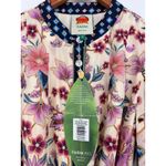 Farm Rio Cream Superbloom Tapestry Puff Sleeve Mini Dress XS Belted Floral Photo 5