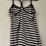 Lululemon black white power y tank top L Photo 1