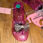 Juicy Couture Juicy Couture Pink Sandals with Glitter Bow Size 8 Jelly Shoes Glitzy Photo 2
