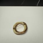 Vintage Napier Entwined Round Circles Gold Tone Brooch Pin Signed Photo 6