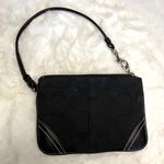Coach Black Signature Canvas Wristlet Photo 0