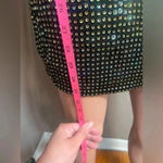 Guess Black Long Sleeve Jewel Neck Short Body Con Cocktail Dress Small NEW $148 Photo 1