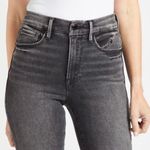 Good American  Good Waist Skinny Cropped Distressed Jeans in Black Size 25 Photo 2