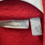 Liz Claiborne  Womens L Jacket Peacoat Red 100% Wool Double Breasted Buttons Photo 5