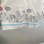 Loft Vintage  Skirt White Embroidered Cafe Pattern 8 Photo 3