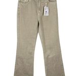 MNG Sienna High Waist Regular Fit Cropped Flare Khaki Jeans Size 4 NEW with Tags Brown Photo 0