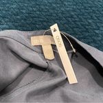 ASOS  Navy Blue Lyocell High Rise Pleated Front Side Zip‎ Wide Leg Crop Pants 12 Photo 10