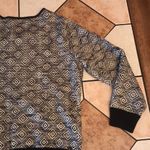 Lucky Brand  black and white zip up bomber sweater Photo 8