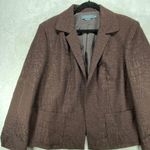 Koret Woman Blazer Brown Textured Career Jacket Business Size 18W Photo 0