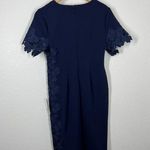Spense Lace Detail Sheath Dress Size 4 Deep Denim Navy Blue Photo 3