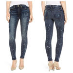 McGuire Denim MCGUIRE Newton Splatter Skinny‎ Jeans in Dark Wash Blue Size US 25 Photo 1