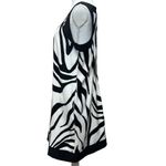 Alyx Dresses Zebra Print Black Cream Sleeveless Sheath Dress W/ Pockets Size 16 Photo 3
