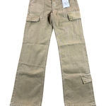 ZARA NWT Women Tan Cargo Pants Mid Rise Regular Length US Size 0 Photo 0