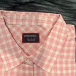 Untuckit Pink Checkered Shirt Size 6 Photo 1