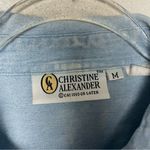 CHRISTINE ALEXANDER Vintage Oversized Denim Button Down w/Rhinestones Size M Blue Size M Photo 2