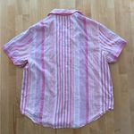 Victoria's Secret Victoria’s Secret Pink and White Striped Short Sleeve Pajama Top Photo 1