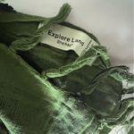 Houndstooth Explore Land Cotton Square Scarf, , Green & Black Photo 4