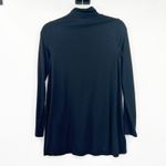 Eileen Fisher ‎ Womens Stretch Jersey Knit Mock Neck Long Sleeve Top XXS Black Photo 4