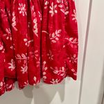 Phool Cotton Vtg Red Floral Ruffled Sleeveless Long Dress Size Medium White Photo 6