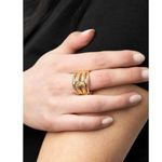 Paparazzi Crossing Signals Gold Ring (19) Photo 0