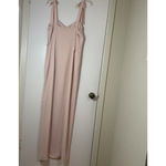 Anthropologie BHLDN Antonia Georgette Dress blush pink maxi gown size 12 Photo 7