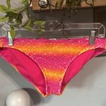 Joe Boxer Pink Orange Yellow Crochet Lace Bikini Top S Bottoms M Set Photo 2