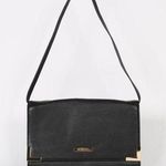 Michael Kors Michael Korn Black Leather Clutch Shoulder Bag Purse Gold Hardware, Size M Photo 0