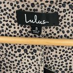 Lulus Lulu’s Sweet Spot Taupe Cheetah Print Long Sleeve Button-Up Top Size Small Photo 4