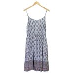 Roller Rabbit  August Dakota Mini Dress Light Blue & Red Batik Print Size Small Photo 1