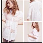 Maeve Anthropologie  Tunic Button Down Boho Patchwork Shirt Size XS Floral Photo 3