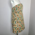 Klesis‎ Strapless Sunflower Jacquard Mini Dress Garden Party Grandmacore Size L Yellow Size L Photo 3