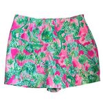 Lilly Pulitzer Catty Shack Pink Green Cassia Skort Womens Size 10 Tropical Beach Photo 0