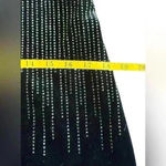 Ronni Nicole Vintage Black Velvet Sparkly Semiformal Maxi Dress Size 12P Photo 6