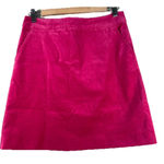 Boden Mimi Velvet Skirt Hot Pink Size 10 R Preppy Barbie Y2K Office Zip Classic Photo 0
