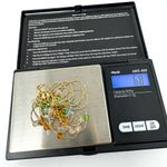 14K layered chain necklace with crystal beads Gold Photo 9