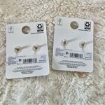 Valentine's Day Women's Heart Earrings Set Red and Gold Photo 3