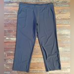 IC by Connie K Button Hem Slim Crops Charcoal Stretch Pants Photo 4