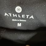 Athleta  High Rise Gleam Faux Leather Front Tight Black Women's Size: M Goth Photo 3